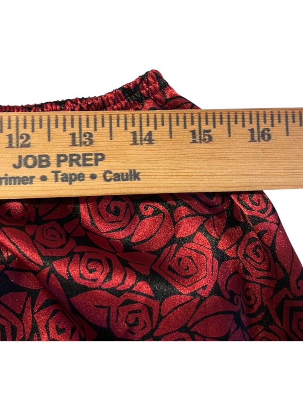 Morgan Taylor Intimates Pajama Set M Red Rose Satin Sleepwear Loungewear - Picture 4 of 8